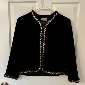 Incredible vintage black velvet jacket